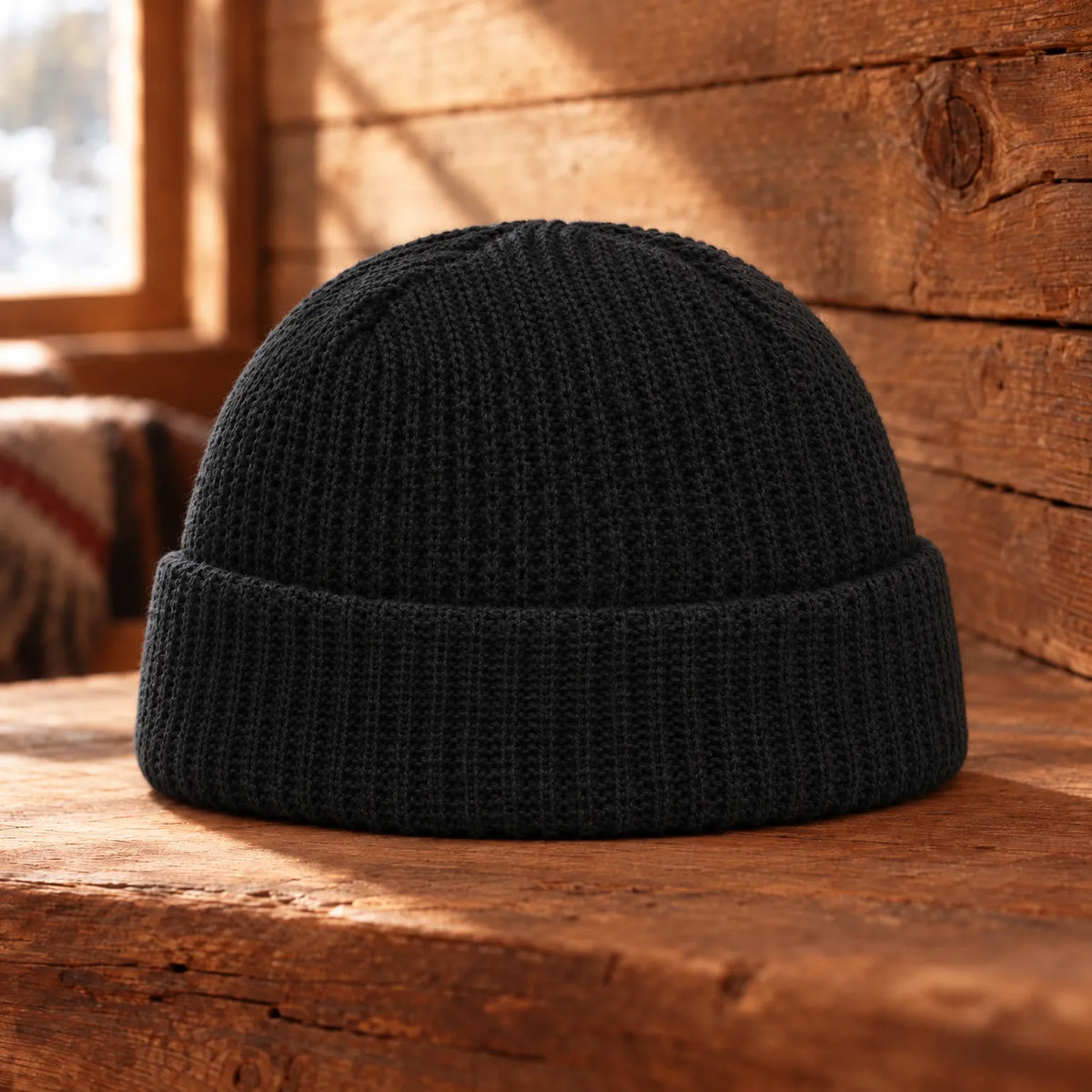 Unisex Ribbed Knit Skull Cap