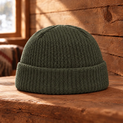 Unisex Ribbed Knit Skull Cap