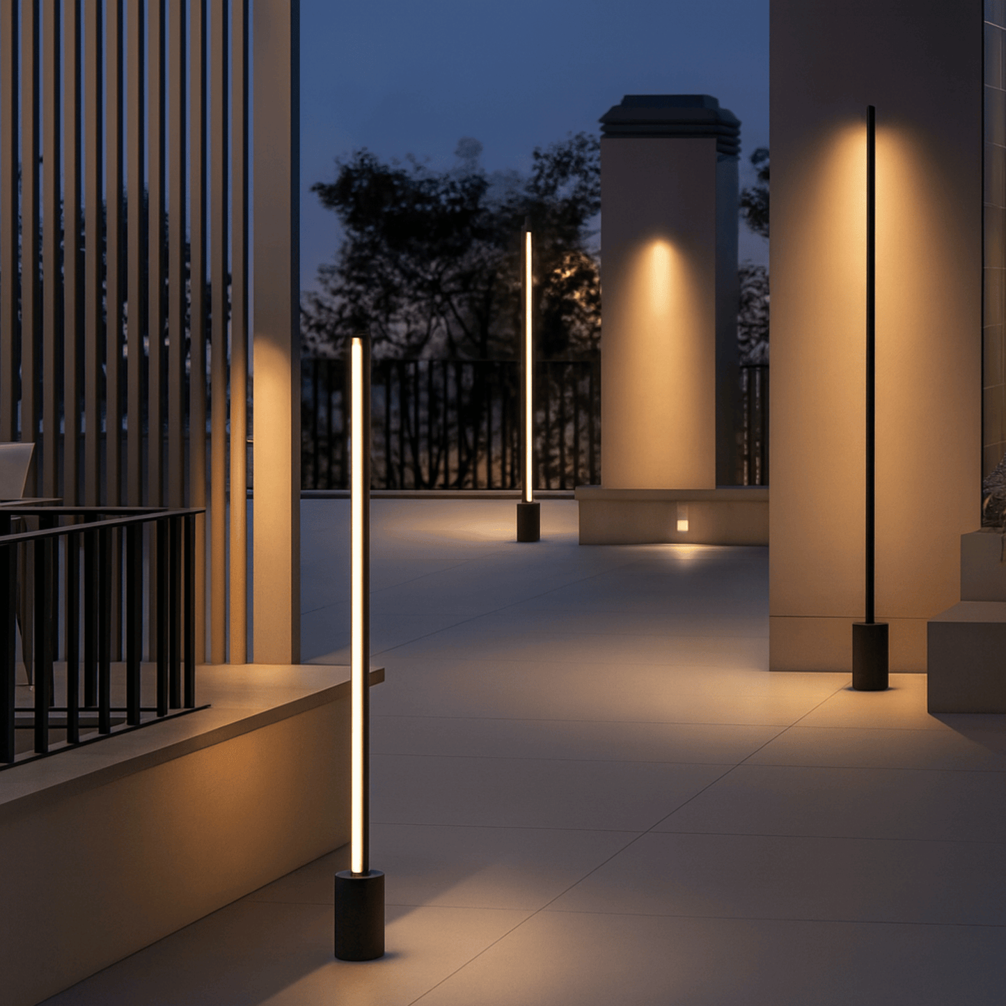 Vertical Stainless Steel LED Lawn Light Outdoor | Lamibra