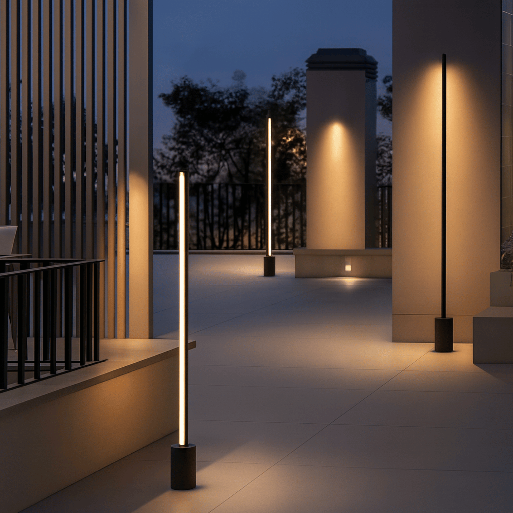 Vertical Stainless Steel LED Lawn Light Outdoor | Lamibra