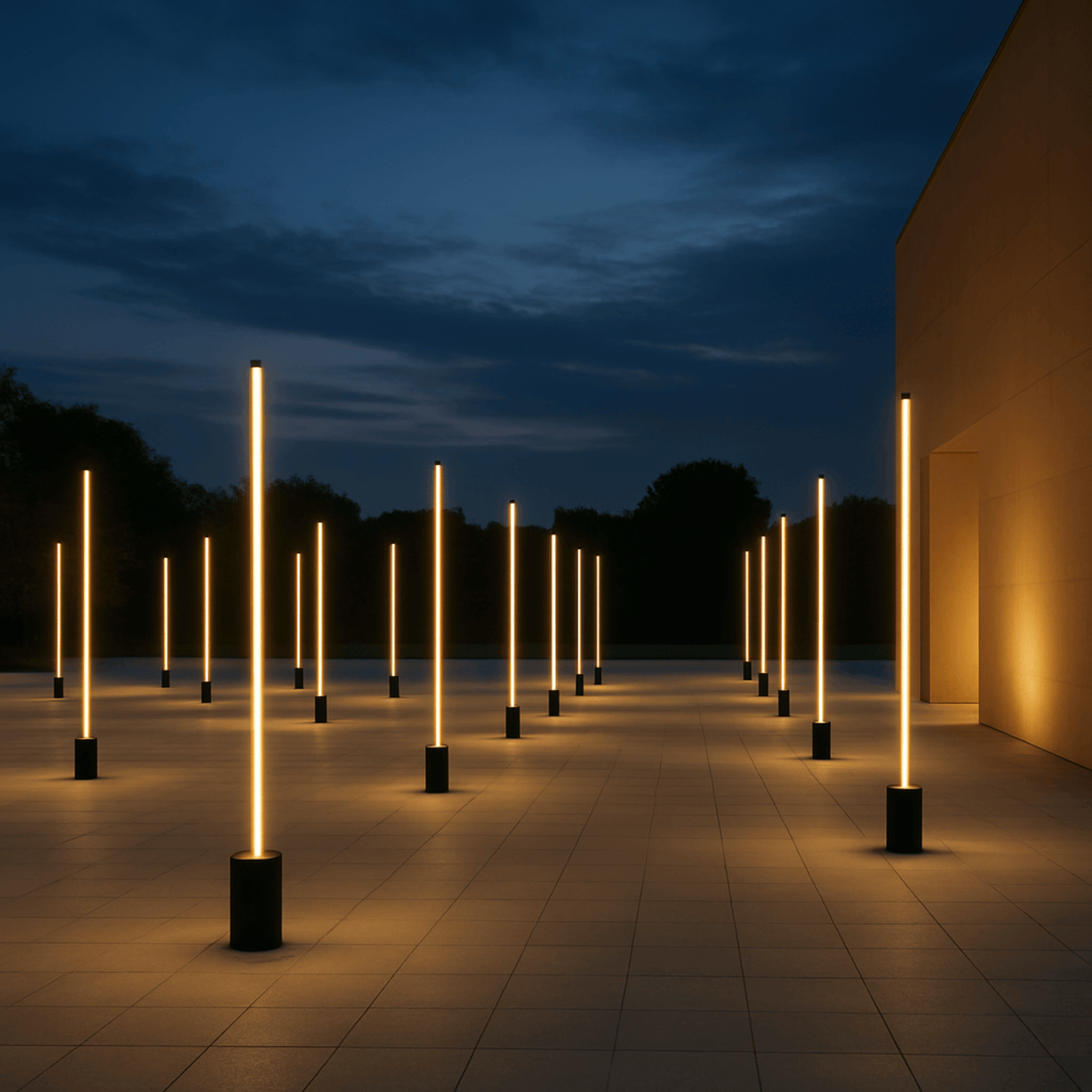 Vertical Stainless Steel LED Lawn Light Outdoor | Lamibra