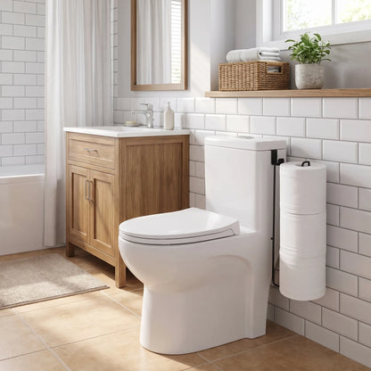Vertical Wall Mounted Toilet Paper Holder for Bathroom