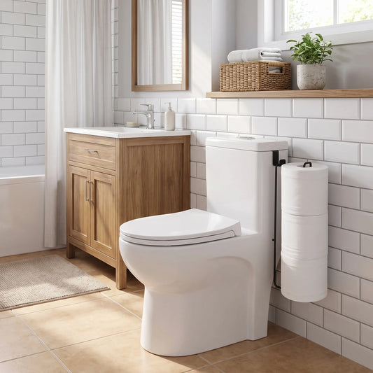 Vertical Wall Mounted Toilet Paper Holder for Bathroom