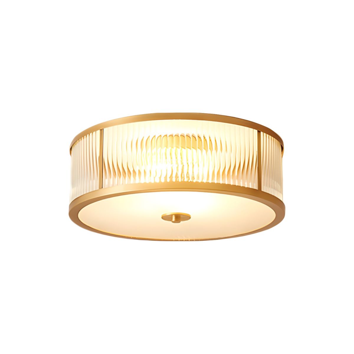 Vintage Brass Ceiling Light with Frosted Glass Shade | Alviroa