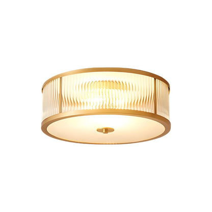 Vintage Brass Ceiling Light with Frosted Glass Shade | Alviroa
