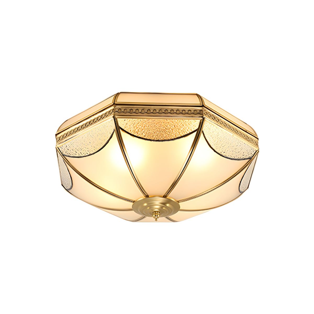 Vintage Colonial Flush Mount Glass Ceiling Light | Bravelle