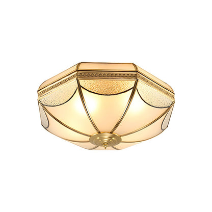 Vintage Colonial Flush Mount Glass Ceiling Light | Bravelle