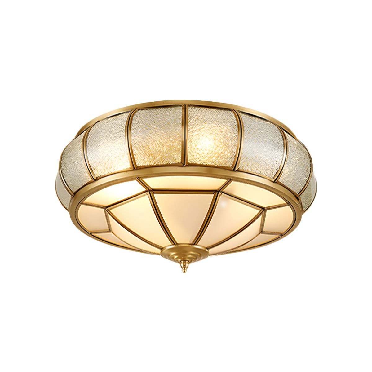 Vintage Colonial Glass Flush Mount Ceiling Light | Bravilo