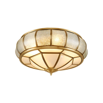 Vintage Colonial Glass Flush Mount Ceiling Light | Bravilo