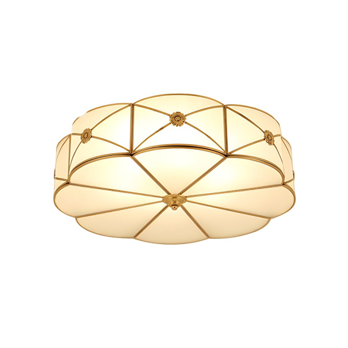 Vintage Frosted Glass Flush Ceiling Light Fixture | Valmra