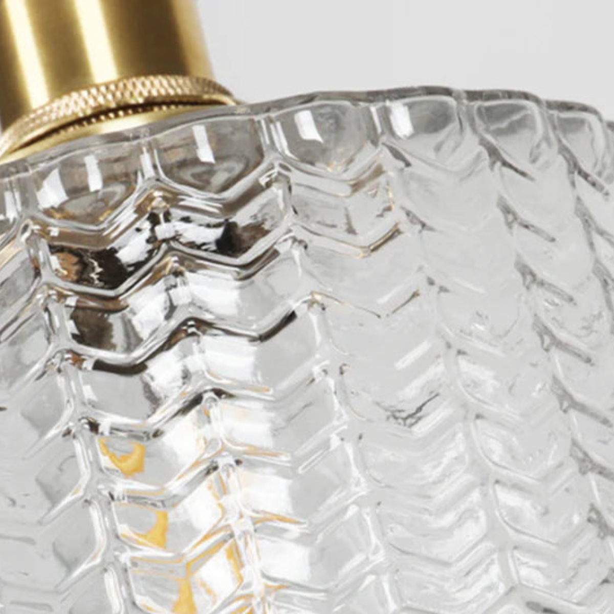 Vintage Glass Pendant Light With Polished Brass Finish | Galvix