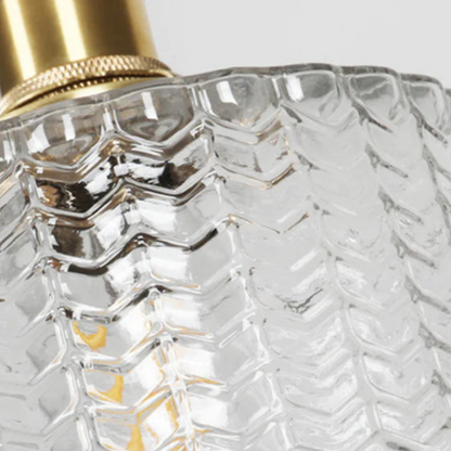 Vintage Glass Pendant Light With Polished Brass Finish | Galvix