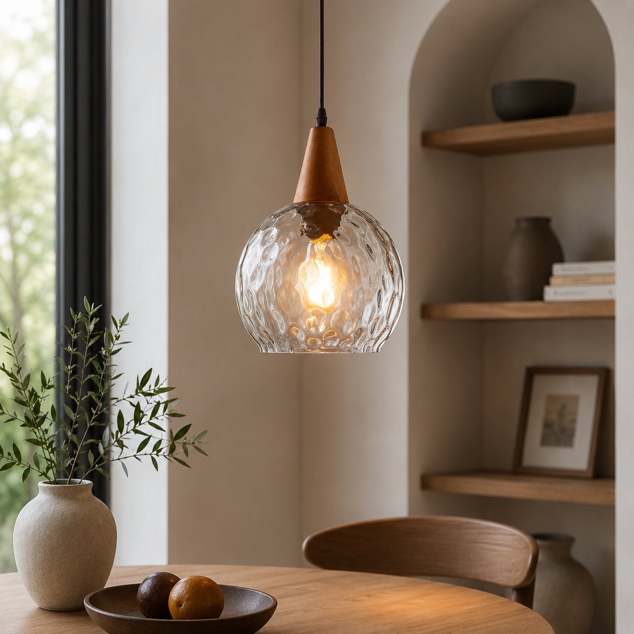 Vintage Glass Shade Pendant Light for Indoor Spaces | Aurevok