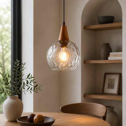 Vintage Glass Shade Pendant Light for Indoor Spaces | Aurevok