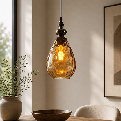 Vintage Glass Shade Pendant Light for Indoor Spaces | Aurevok
