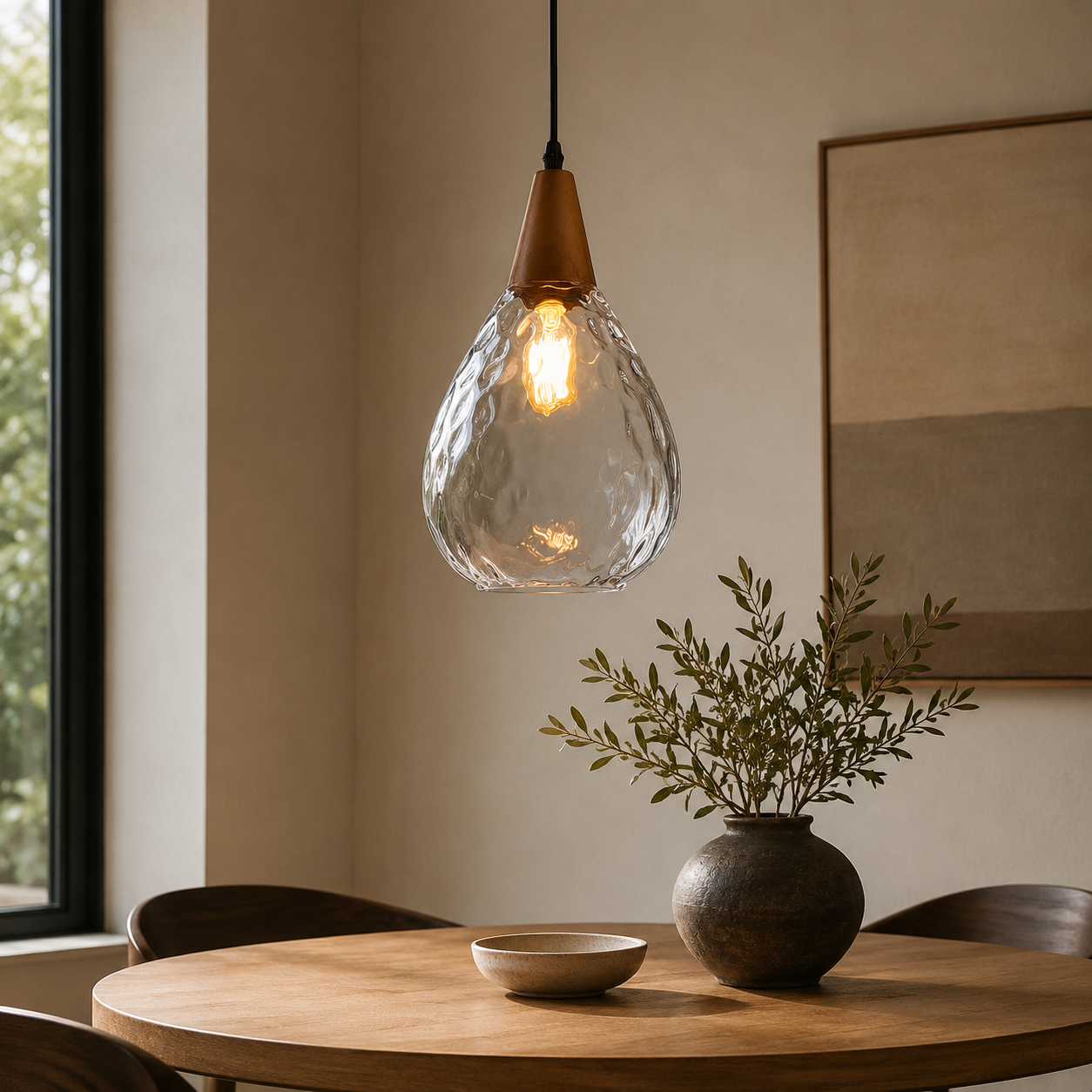 Vintage Glass Shade Pendant Light for Indoor Spaces | Aurevok