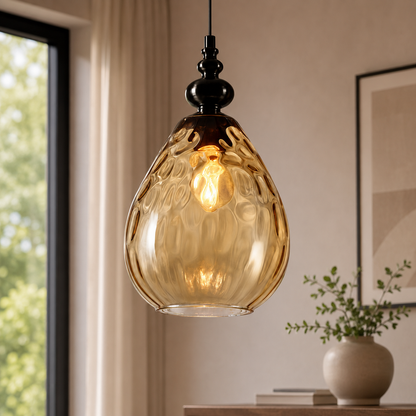 Vintage Glass Shade Pendant Light for Indoor Spaces | Aurevok