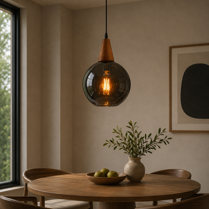 Vintage Glass Shade Pendant Light for Indoor Spaces | Aurevok