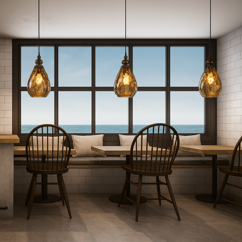 Vintage Glass Shade Pendant Light for Indoor Spaces | Aurevok