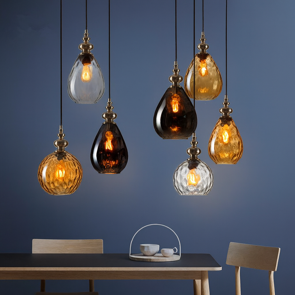 Vintage Glass Shade Pendant Light for Indoor Spaces | Aurevok