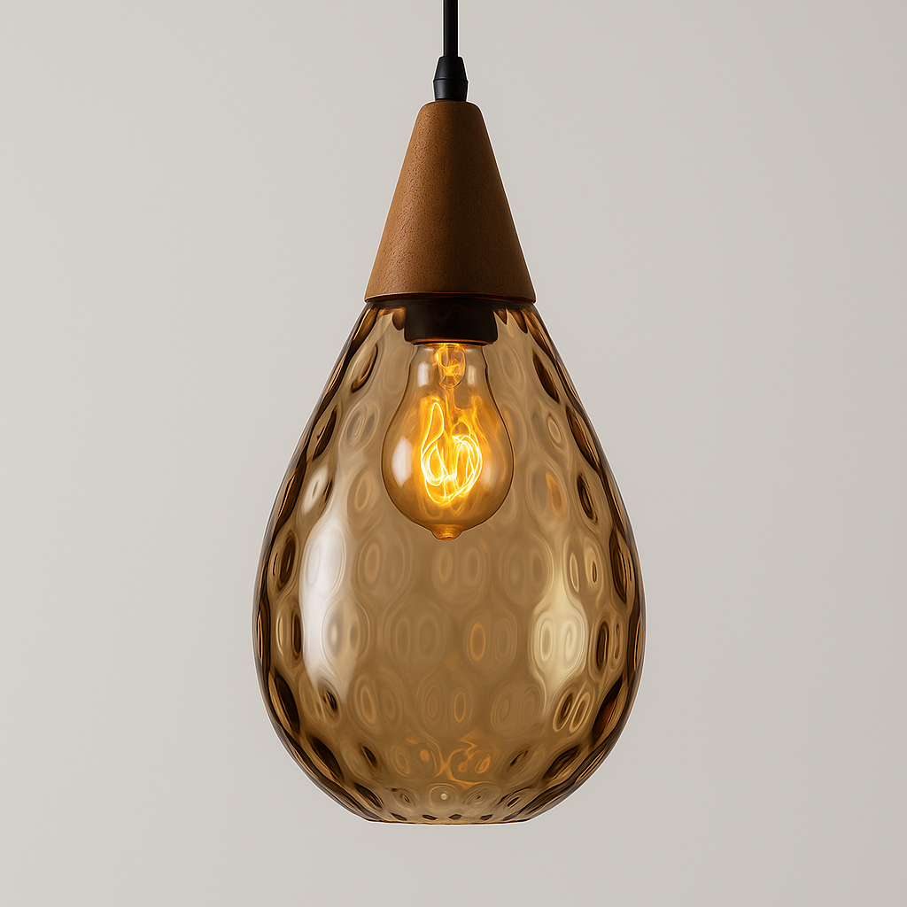 Vintage Glass Shade Pendant Light for Indoor Spaces | Aurevok