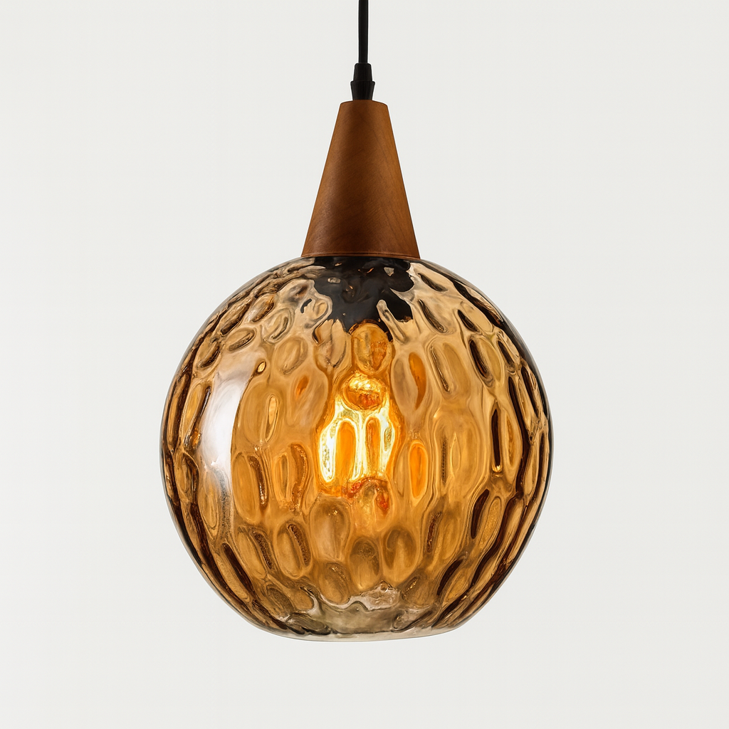 Vintage Glass Shade Pendant Light for Indoor Spaces | Aurevok
