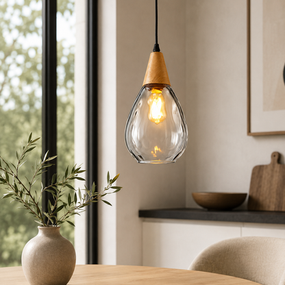 Vintage Glass Shade Pendant Light for Indoor Spaces | Aurevok