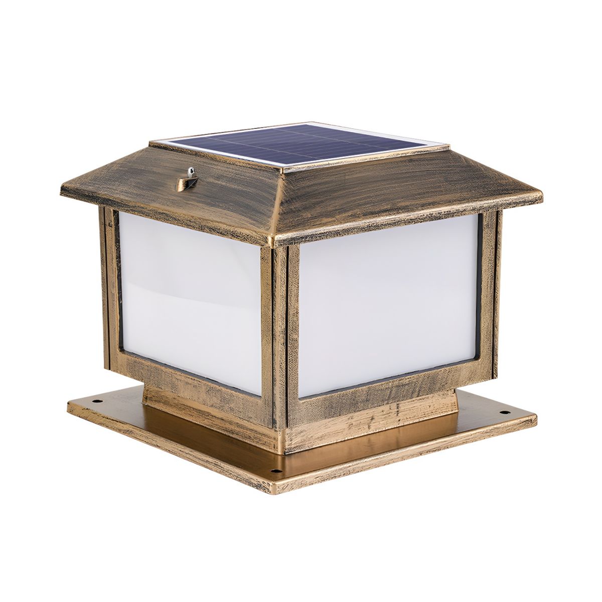 Vintage LED Outdoor Post Lamp with Frosted Shade | Lumirex