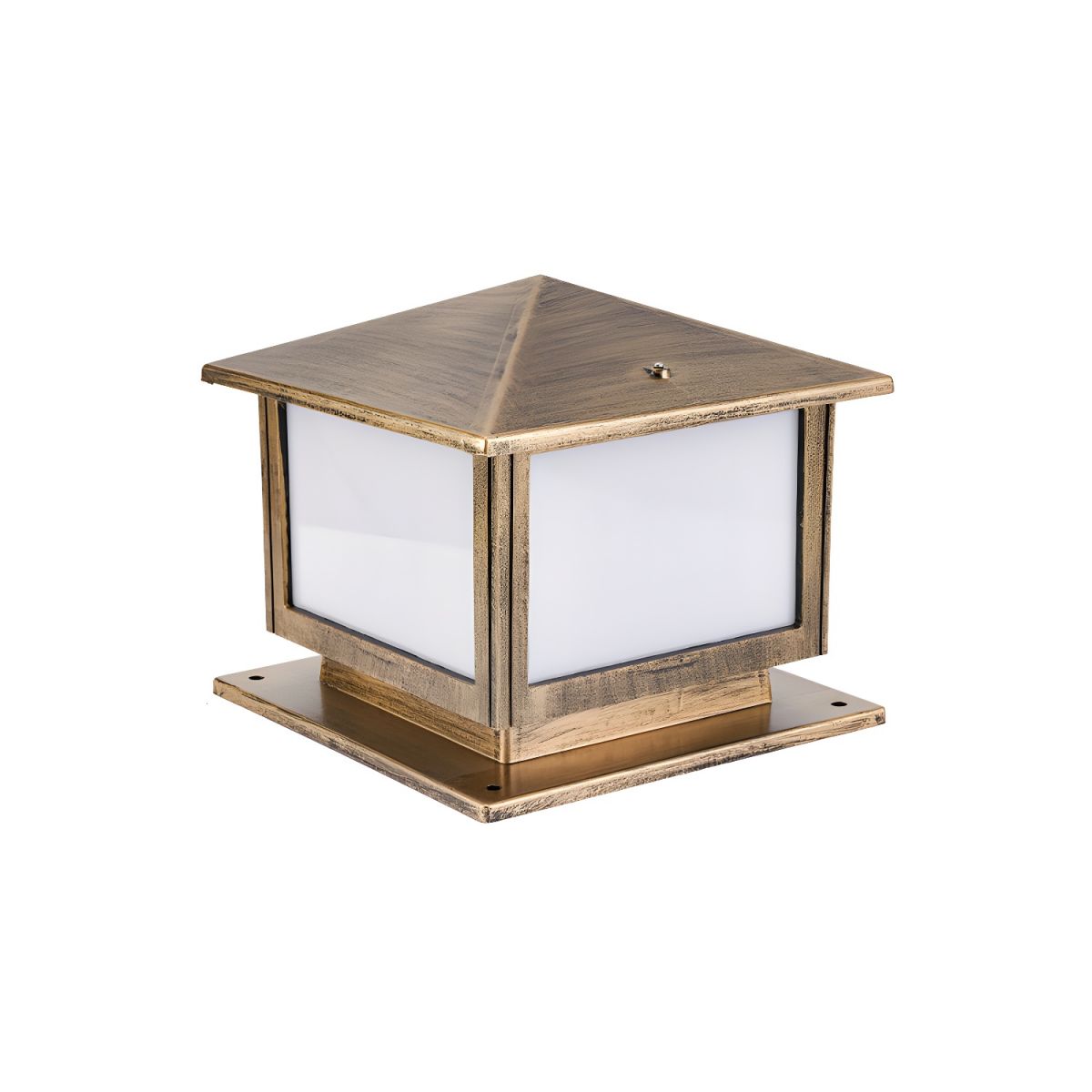 Vintage LED Outdoor Post Lamp with Frosted Shade | Lumirex