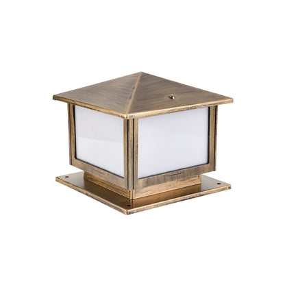 Vintage LED Outdoor Post Lamp with Frosted Shade | Lumirex
