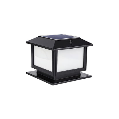 Vintage LED Outdoor Post Lamp with Frosted Shade | Lumirex