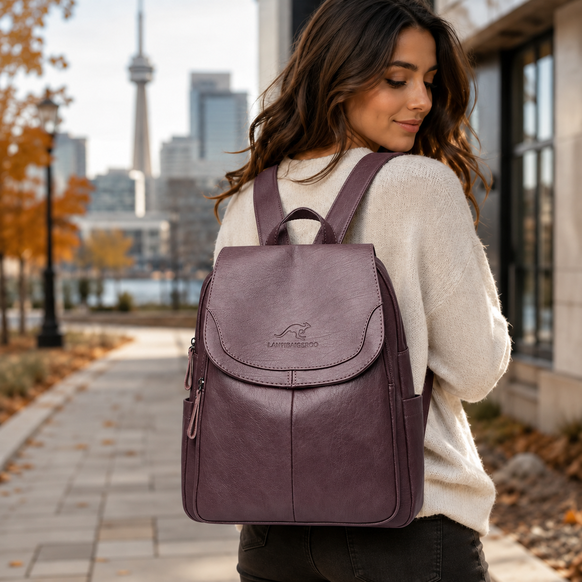 Vintage Leather Backpack | Stylish Travel Backpack for Women