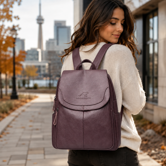 Vintage Leather Backpack | Stylish Travel Backpack for Women
