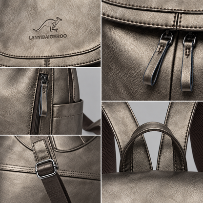 Vintage Leather Backpack | Stylish Travel Backpack for Women
