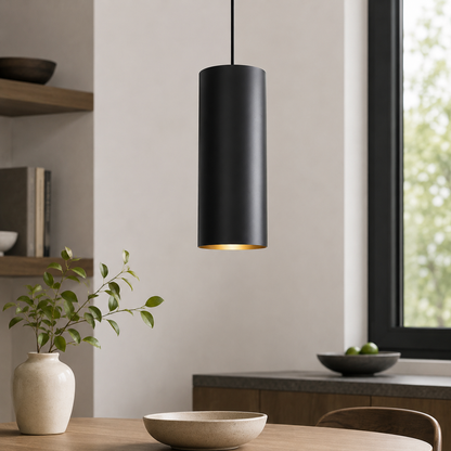 Vintage Metal Cylinder Pendant Light With E27 Socket | Qorvexa