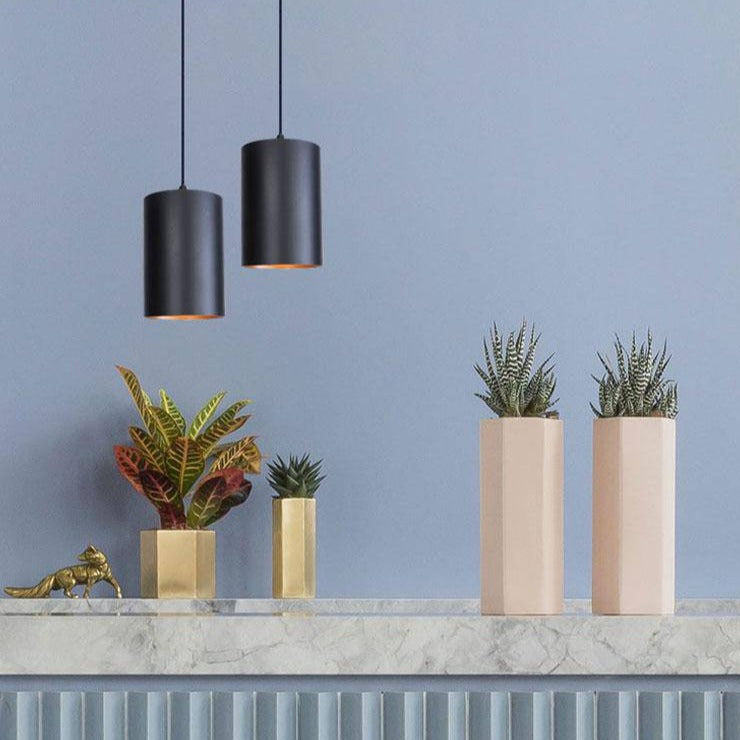 Vintage Metal Cylinder Pendant Light With E27 Socket | Qorvexa