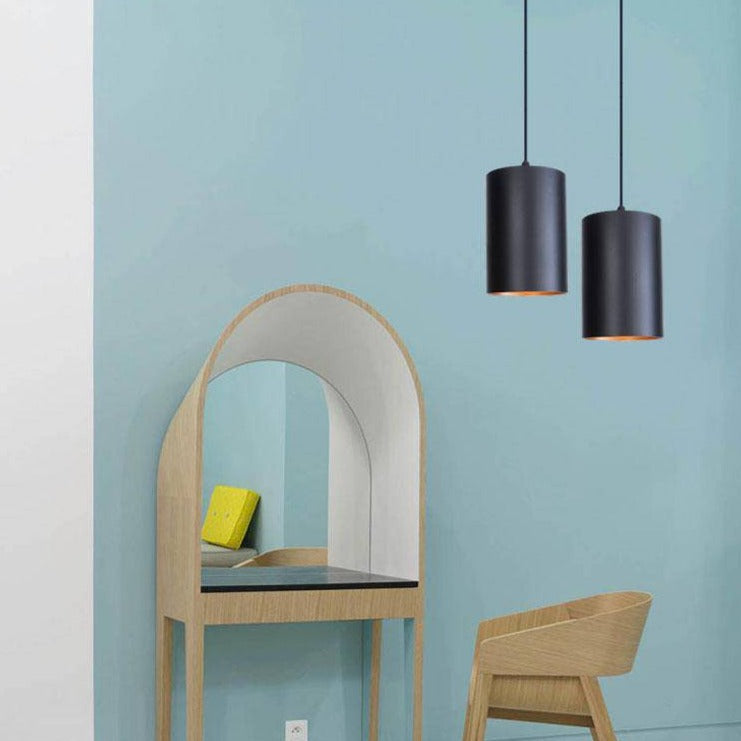 Vintage Metal Cylinder Pendant Light With E27 Socket | Qorvexa