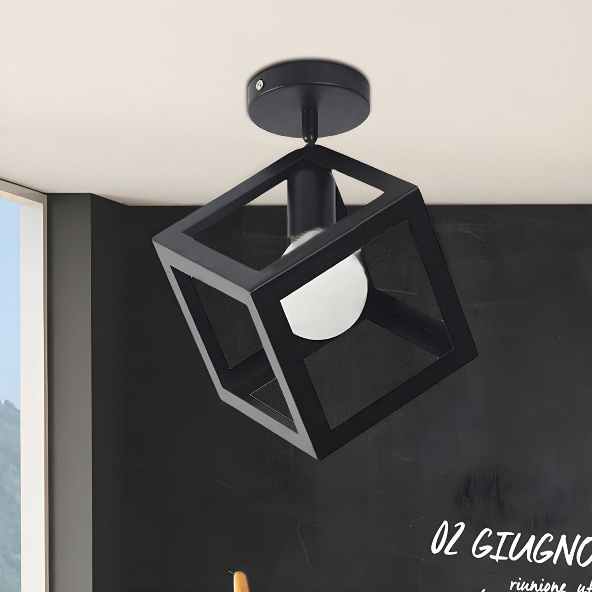 Vintage Metal Loft Style Ceiling Light Fixture | Wavira