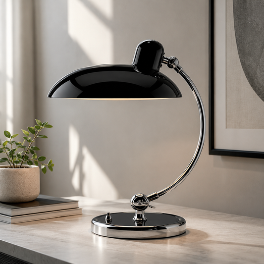 Vintage Metal Table Lamp with Decorative Shade | Zylarqo