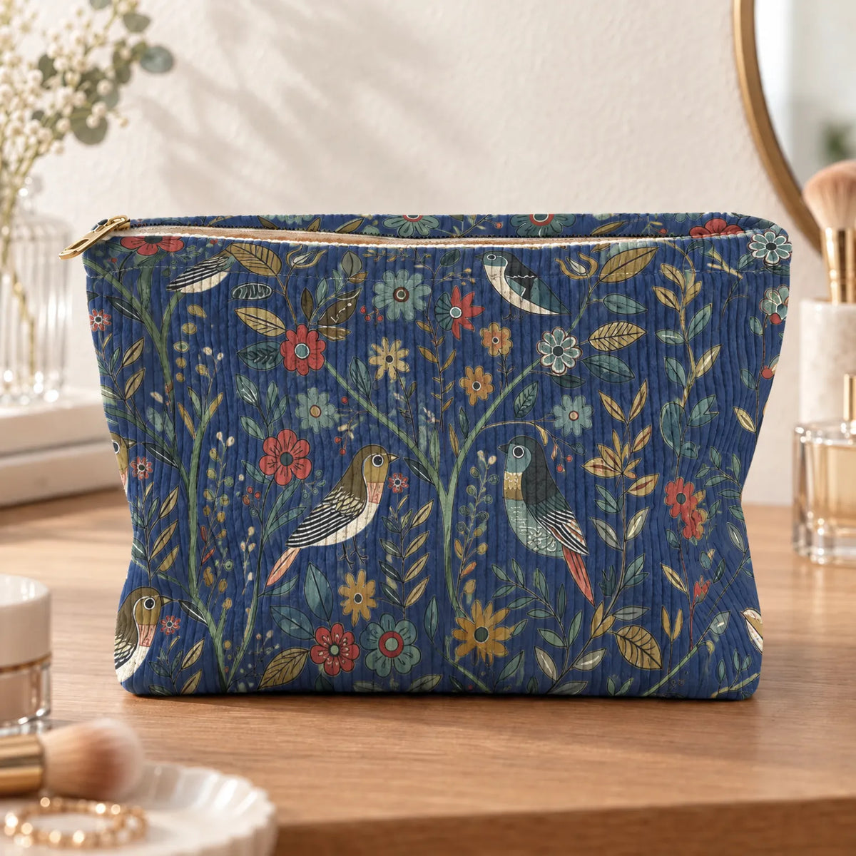 Vintage Print Women's Cosmetic Bag