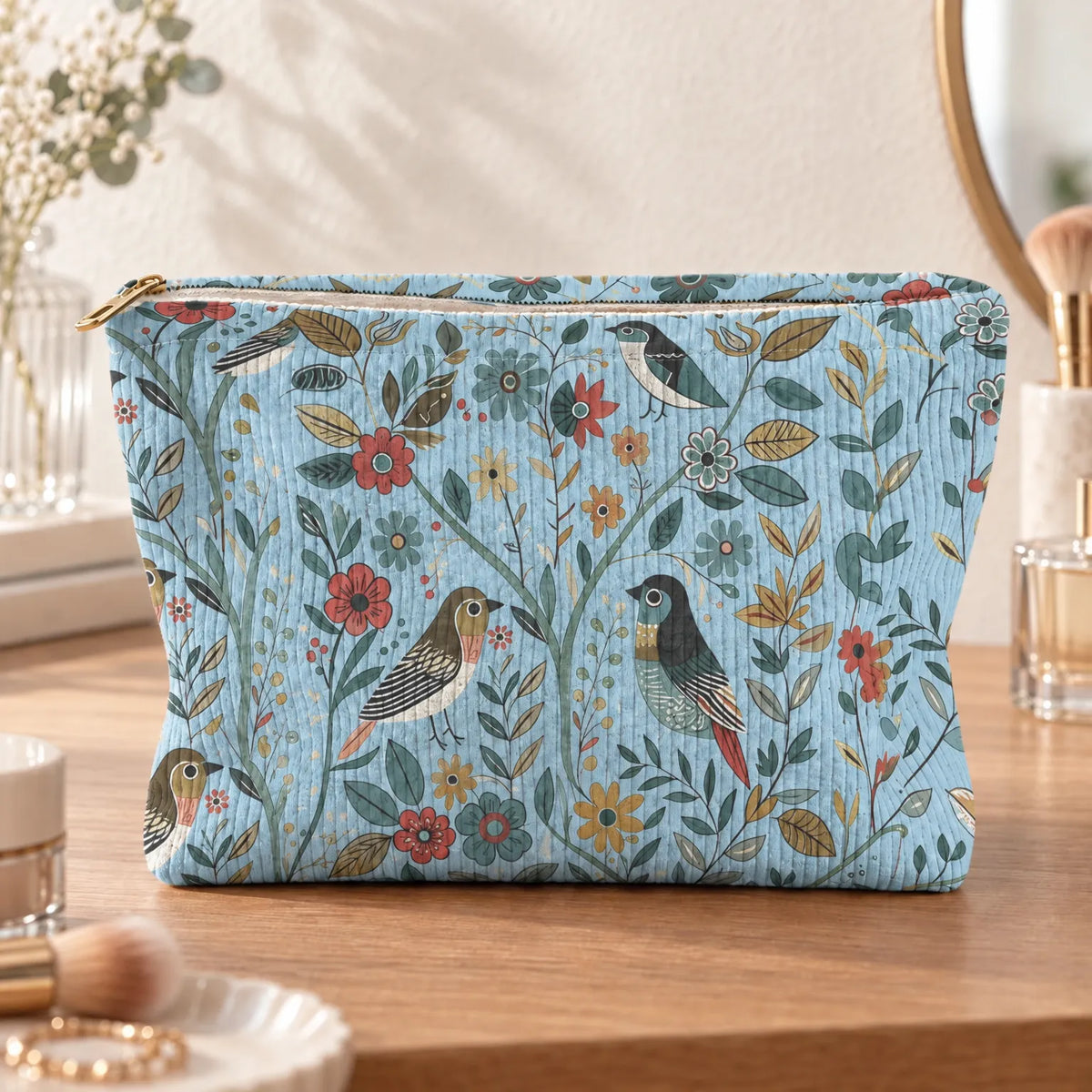 Vintage Print Women's Cosmetic Bag