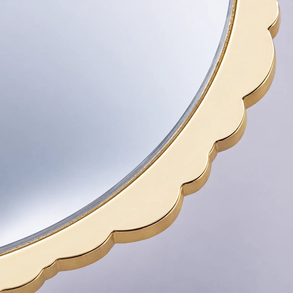 Vintage Vanity Mirror with Floral Pocket Design