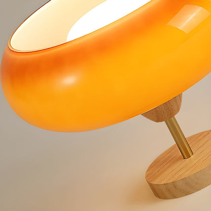 Vintage Wood Glass Drum Ceiling Light Fixture | Lumeris