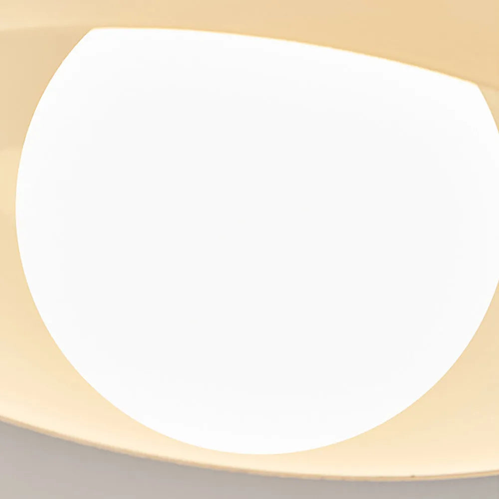 Vintage Wood Glass Semi Flush Ceiling Light Fixture | Lumvane