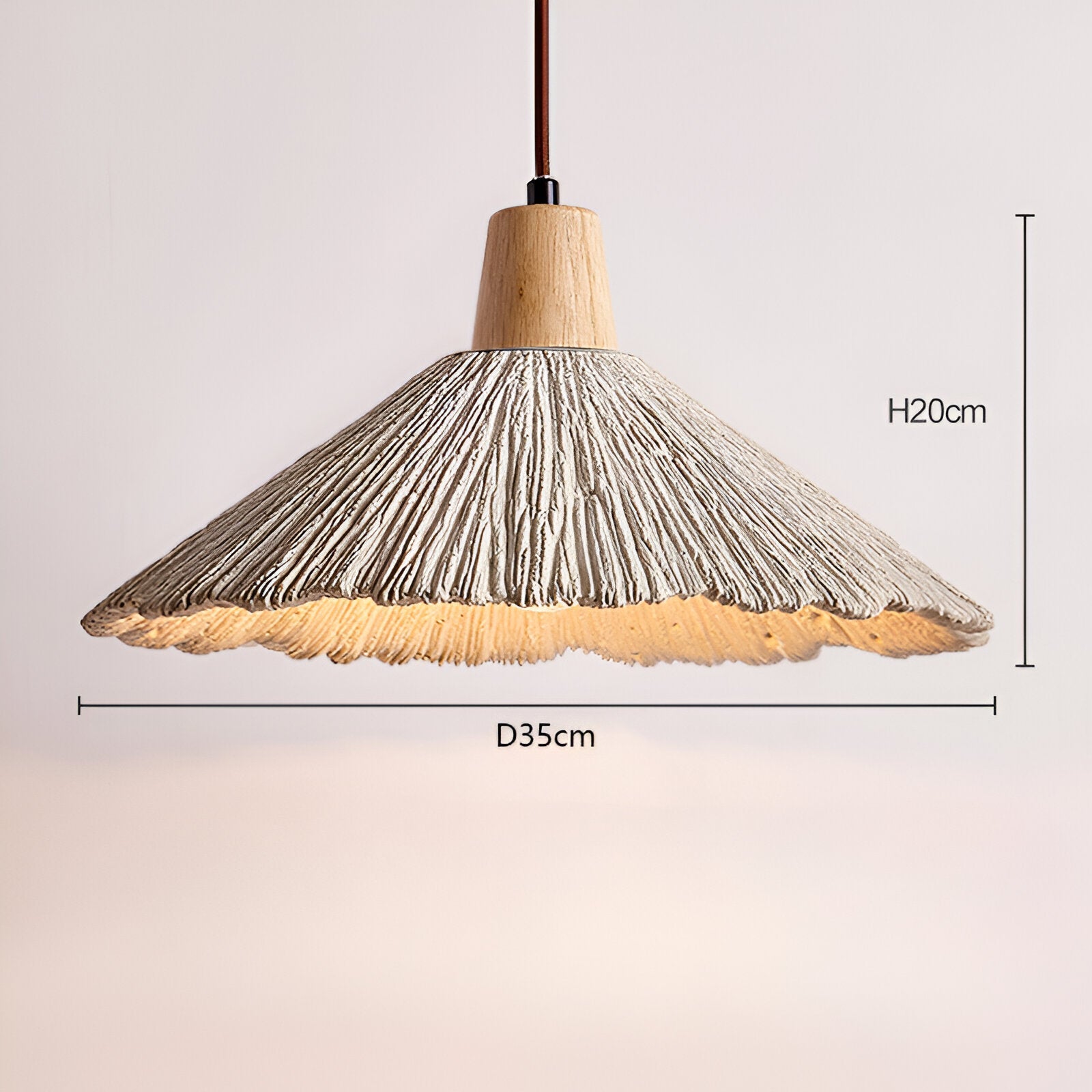 Wabi Sabi Cement Pendant Light With Handcrafted Texture | Jorvex