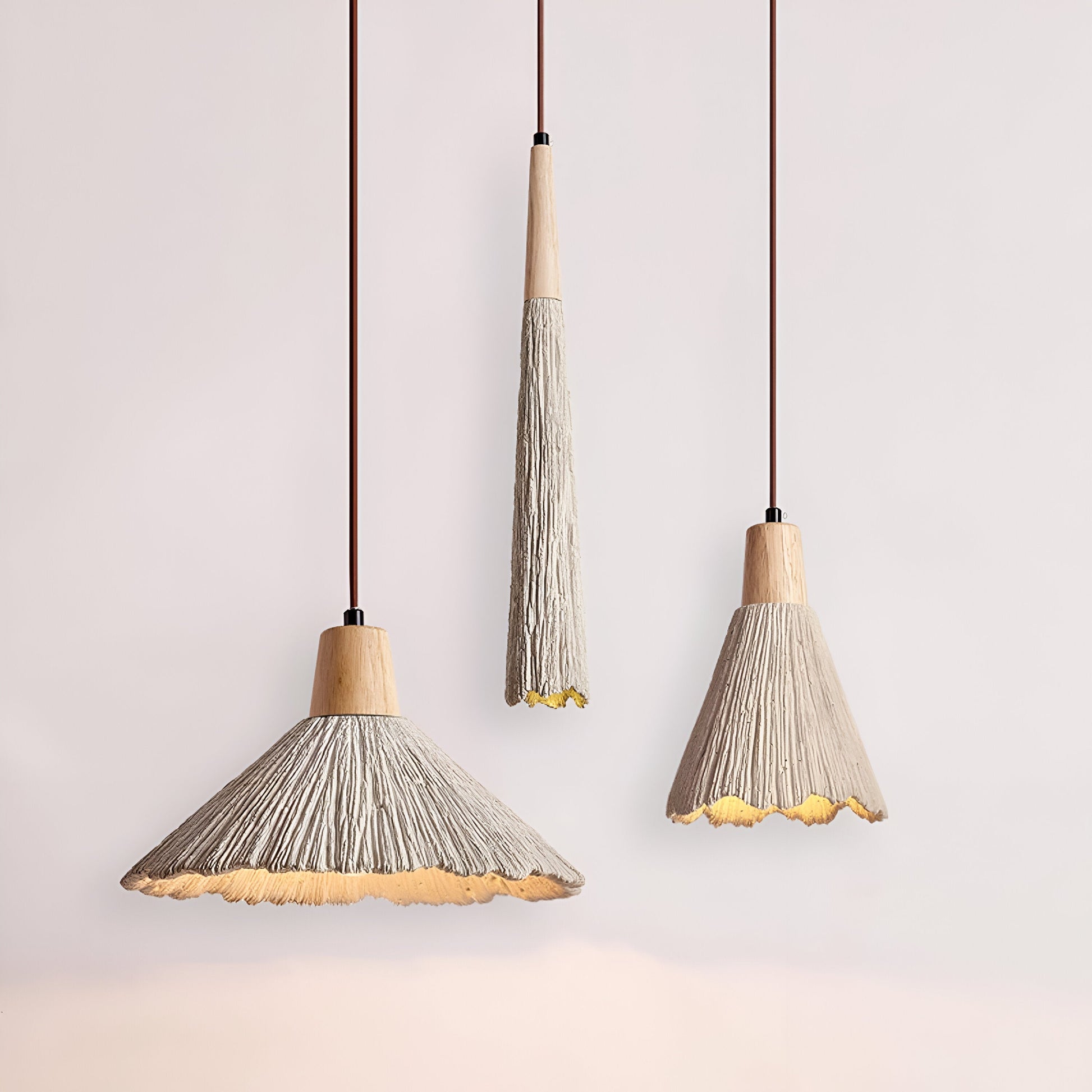 Wabi Sabi Cement Pendant Light With Handcrafted Texture | Jorvex