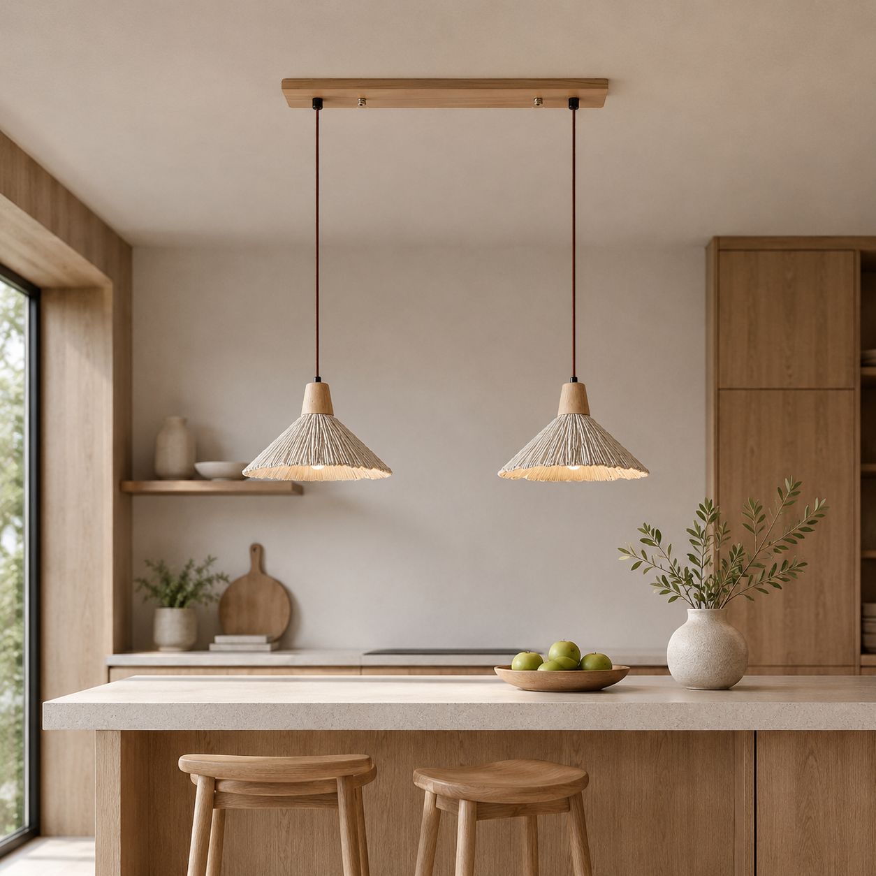Wabi Sabi Cement Pendant Light With Handcrafted Texture | Jorvex