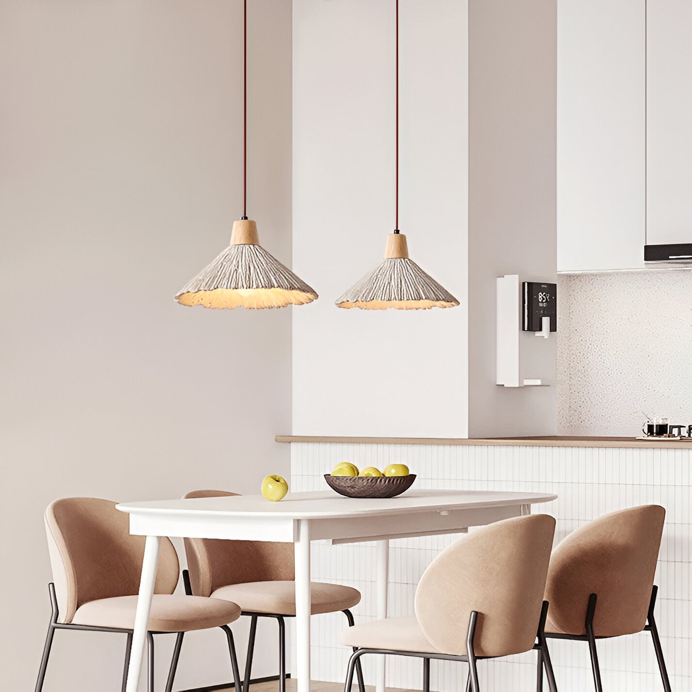 Wabi Sabi Cement Pendant Light With Handcrafted Texture | Jorvex