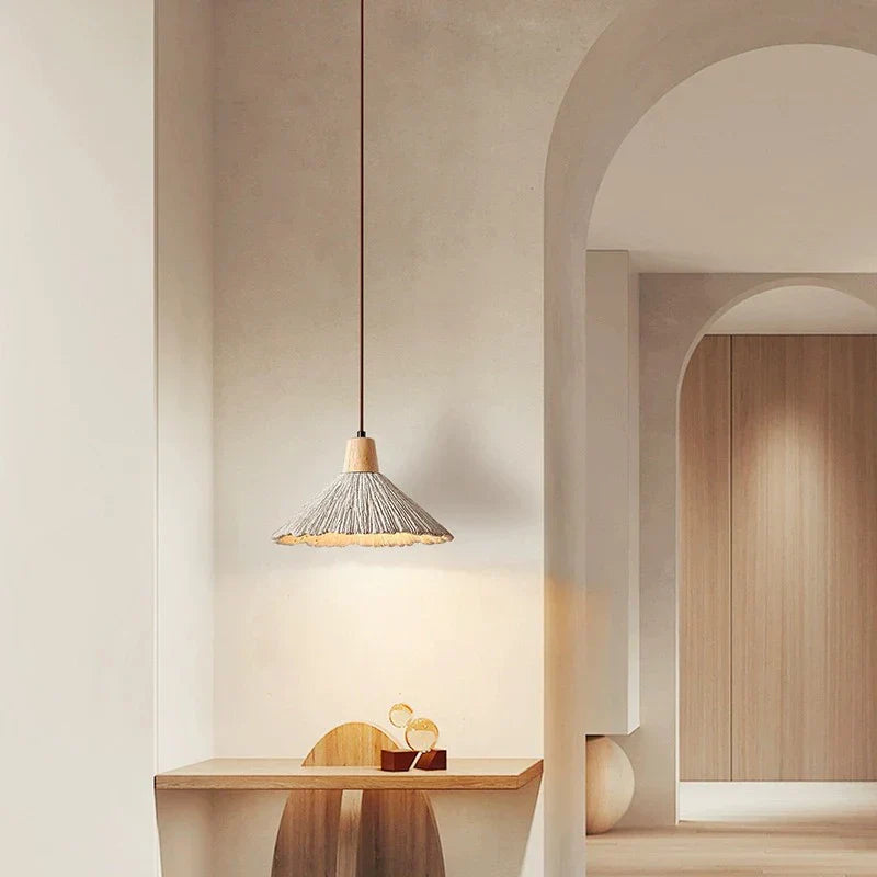 Wabi Sabi Cement Pendant Light With Handcrafted Texture | Jorvex