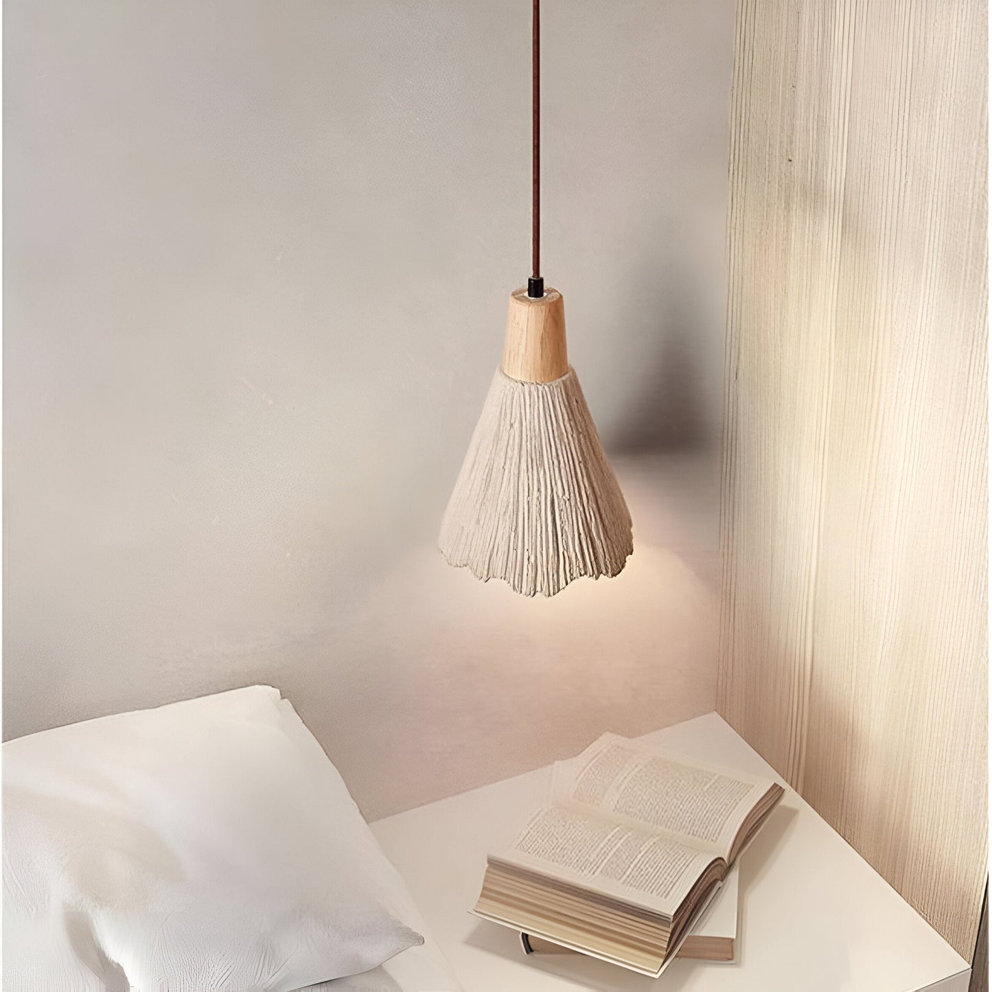 Wabi Sabi Cement Pendant Light With Handcrafted Texture | Jorvex